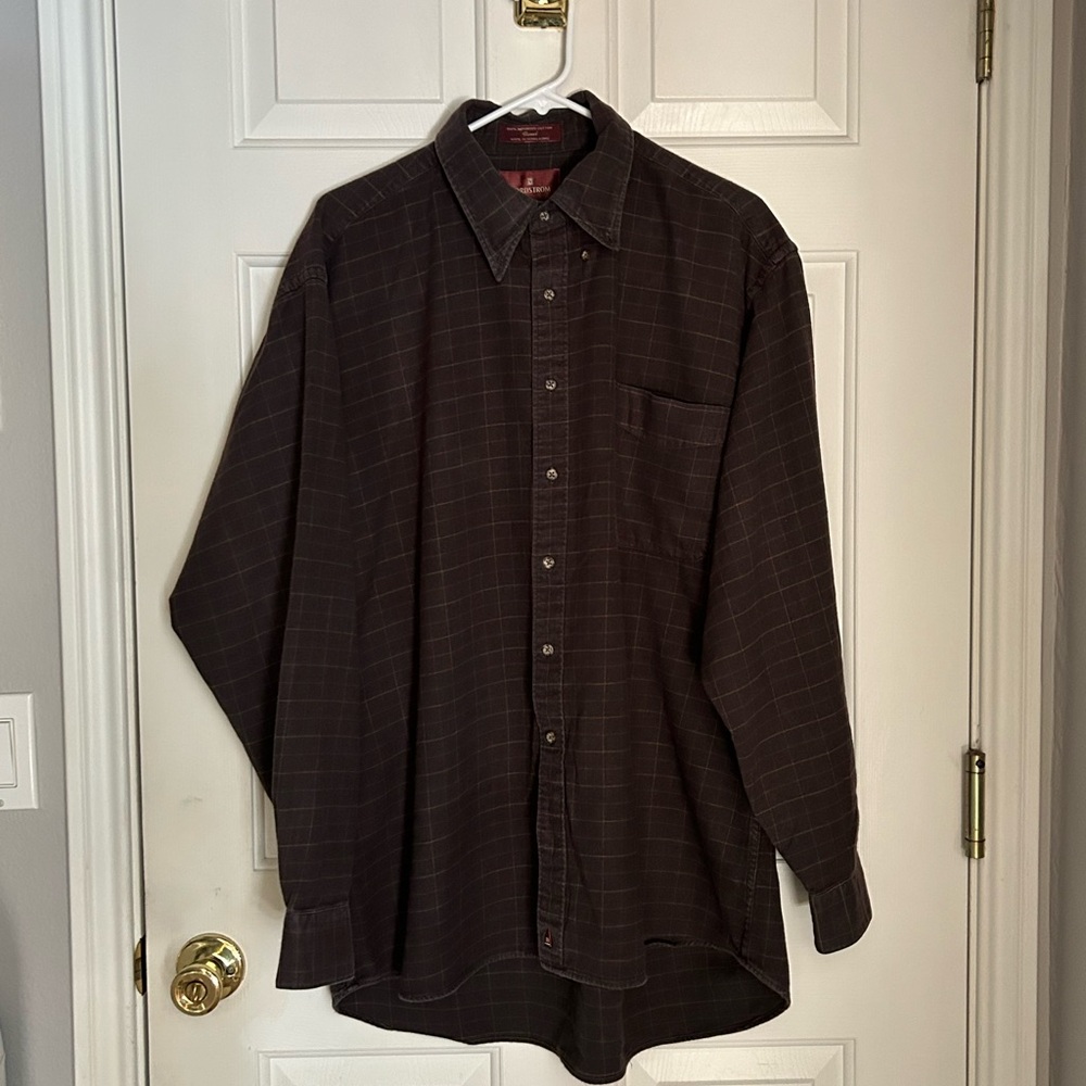 Nordstrom Men’s 100% Imported cotton Flannel Shirt XL Tall - Picture 4 of 12
